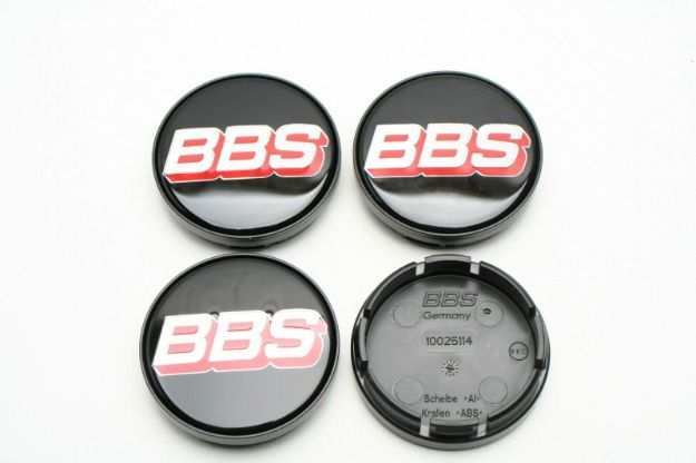 Picture of 4x BBS 56mm Caps Black with Silver/Red Logo 10025114