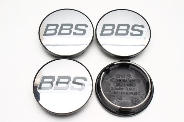 Picture of 4x BBS 70mm Caps Chrome with Grey/Silver Logo 09.24.486