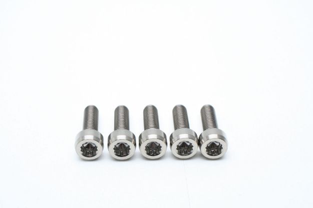 Picture of 5x Titanium Split Rim Bolts M7 x 24mm for BBS Wheels 