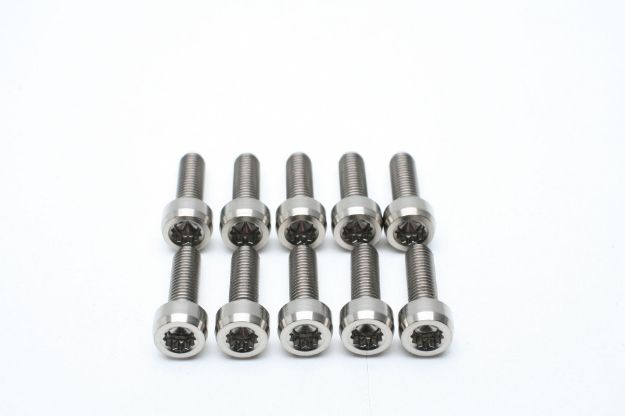 Picture of 10x Titanium Split Rim Bolts M7 x 24mm for BBS Wheels 