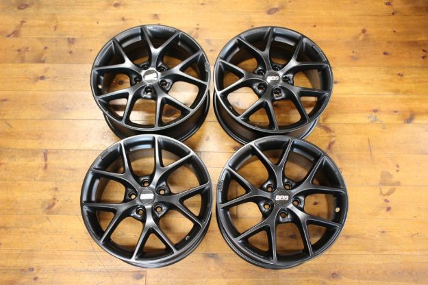 Picture of BBS SR ALLOY WHEELS 17"X 7.5" 5X112 ET45 SATIN BLACK VW Golf Mk5/6/7 Caddy