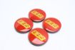 Picture of 4x Aftermarket 80mm Caps in Red with 2D Gold Logo for BBS Wheels